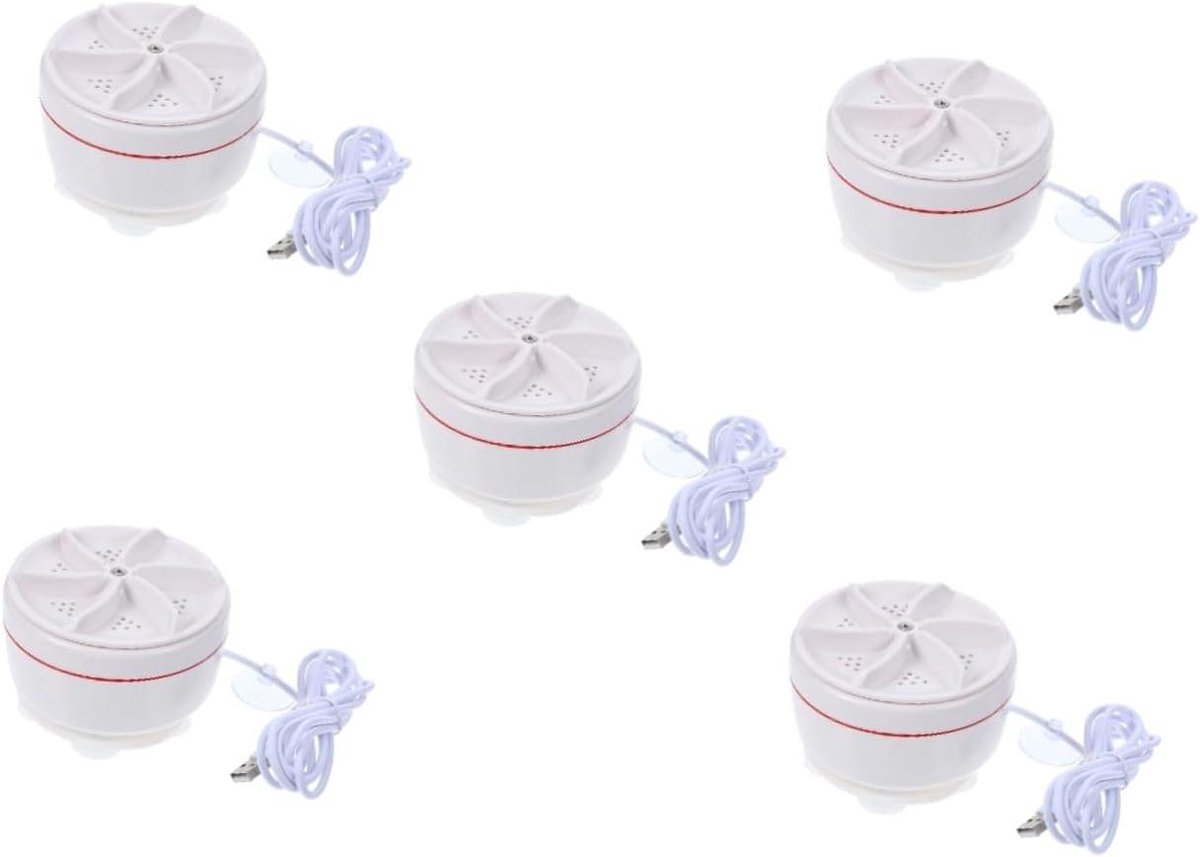 Mini Wasmachine Draagbare Reiniger Reizen en Zaken Lichtgewicht en Compact 5 Stuks Wit