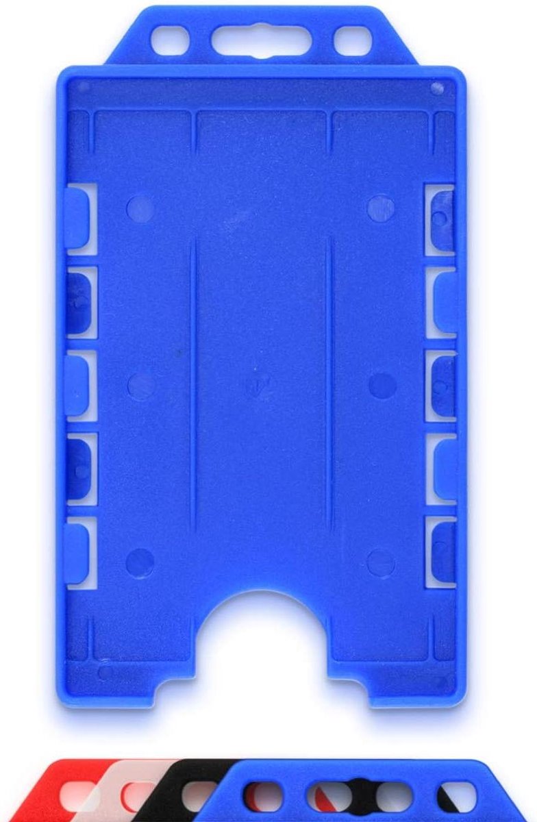 ID-kaarthouder - Badgehouder - Veilig opbergen - Dubbelzijdig - 10 stuks - Blauw