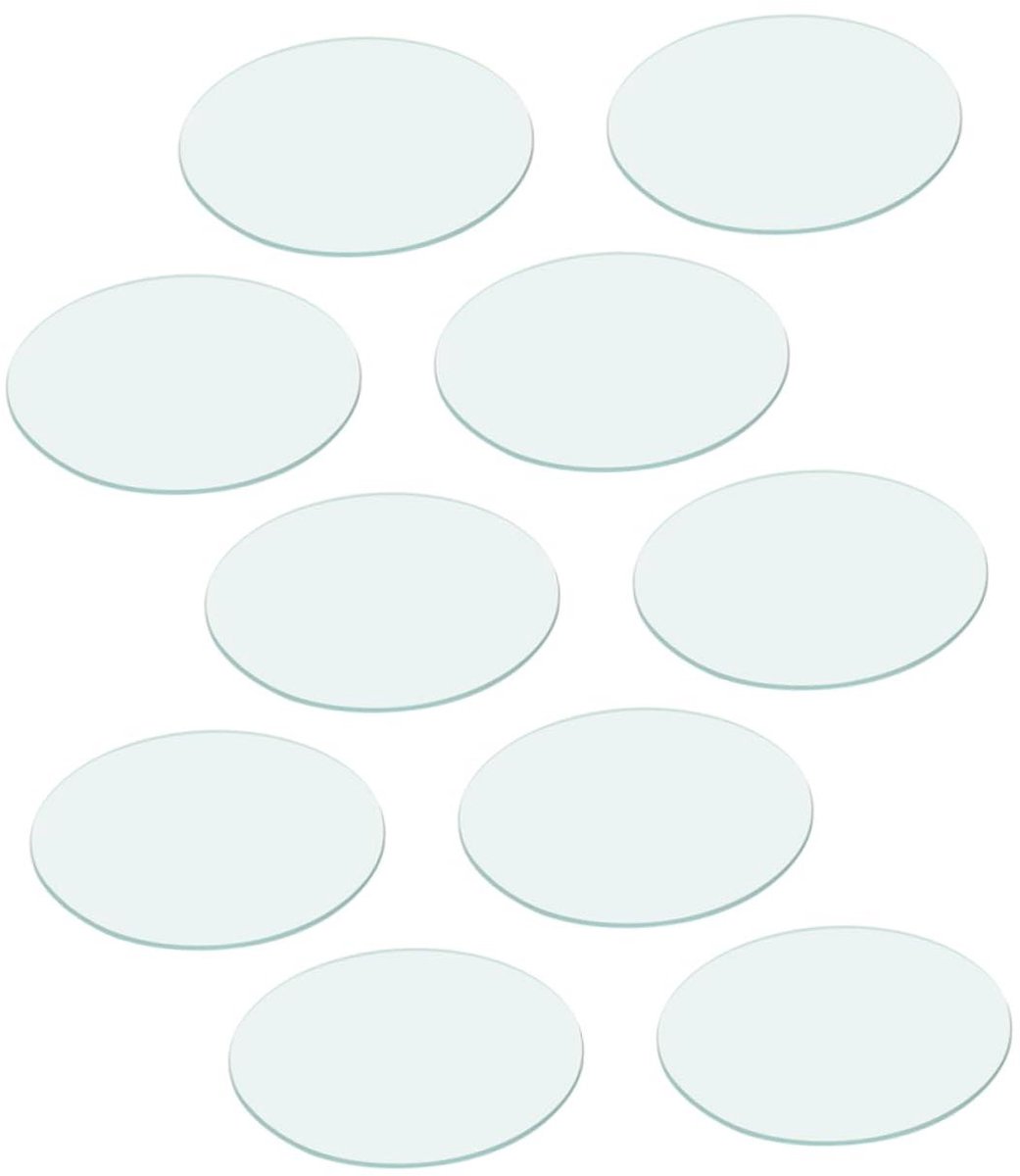 Laboratorium Glaswerk - Dekglazen Cups - Wetenschappelijk Onderzoek - Hoge Chemische Duurzaamheid - 100mm Diameter - Transparant