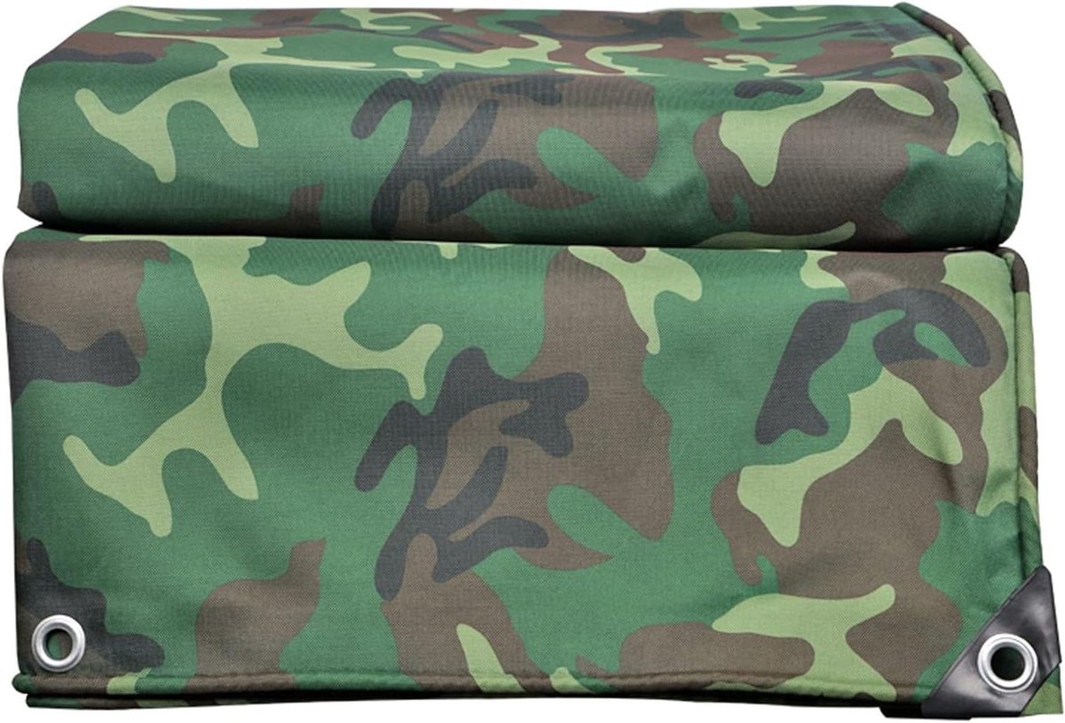 Camouflage Zeil - Waterdicht Doek - Bescherming Buiten - Verdikt Slijtvast - 4 x 4 m - Groen