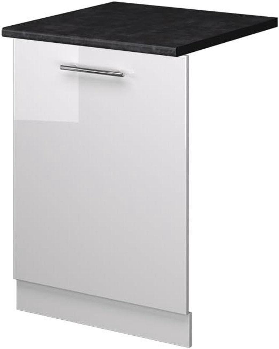 Vaatwasser Frontpaneel Keukenpaneel Vaatwasser Keuken Afwerking Soft-Close Scharnieren 60 cm Breed Wit Hoogglans
