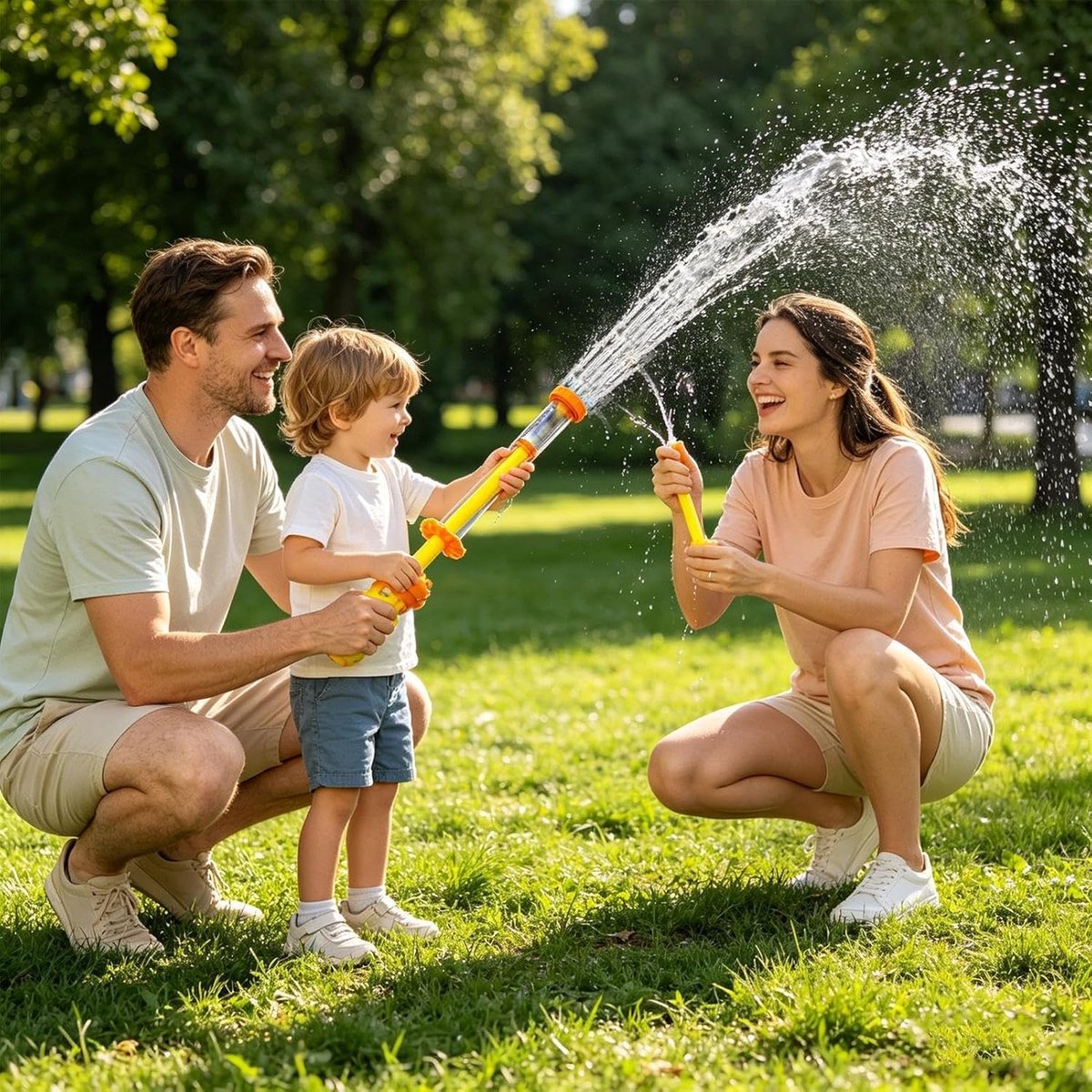 Watersproeier Kinderen - Waterkanon Speelgoed - Buiten Spelen - 4 Sproei Modi - 43 cm - Gele Eend – foto 3