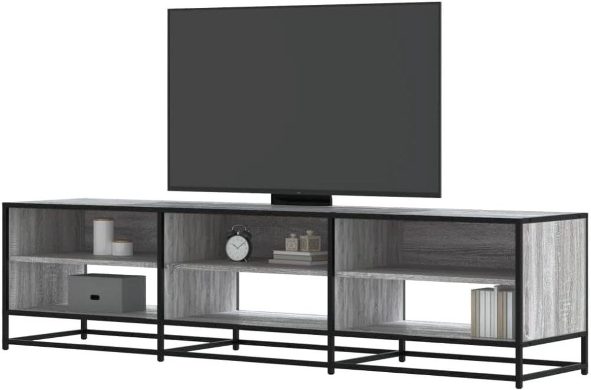 TV-kast - TV meubel - Media opbergen - Metalen frame - 180 cm - Grijs Sonoma