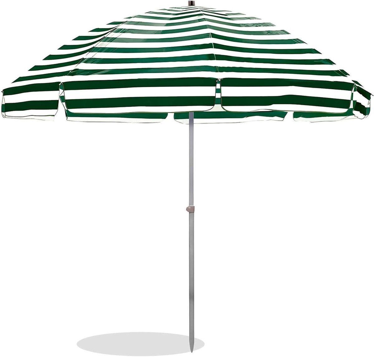 Draagbare Gestreepte Strandparasol for Buiten Marktparasol Waterdicht en Zonwering UPF 50+ Tuinparasol for Balkon Gastro Strand