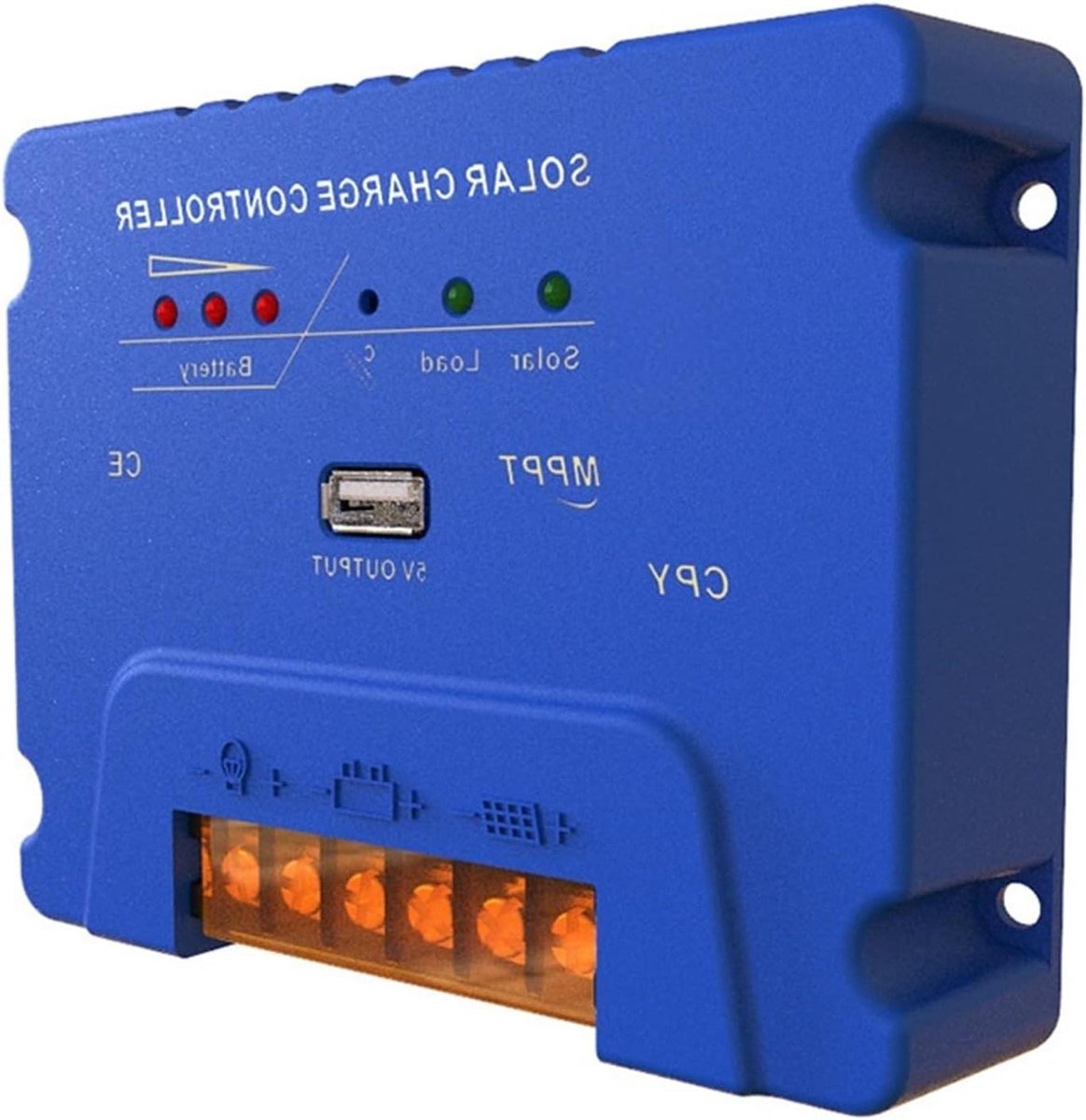 Zonne Laadregelaar - MPPT Controller - Energie Optimalisatie - Hoge Tracking Efficiëntie - 20 Ampere - Grijs