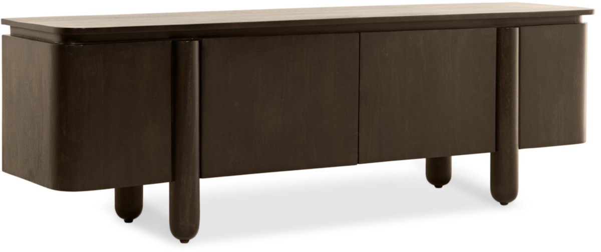 Giga Living Tv-meubel Rondo Donkerbruin 175cm - Giga Meubel
