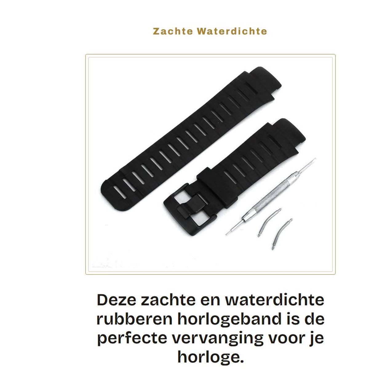 Dailygoods- Horlogeband Waterdicht - Vervangband voor SUUNTO X-LANDER - Rubber - Eenvoudig te Bevestigen - Duurzaam - Elegant Ontwerp - Horlogearmband