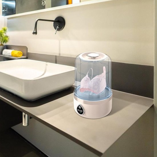 Babywasmachine - Mini reiniger - Ondergoed wassen - USB oplaadbaar - 14 x 14 x 14 cm - Blauw — afbeelding 3