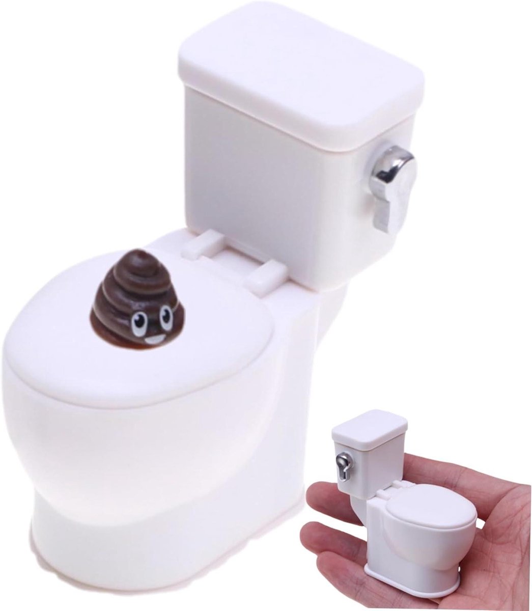 Mini Toilet poppenhuis toilet kunststof 1/12 met uitlaatgeluid mini realistisch speelgoed grappig badkamer accessoires poppenhuis