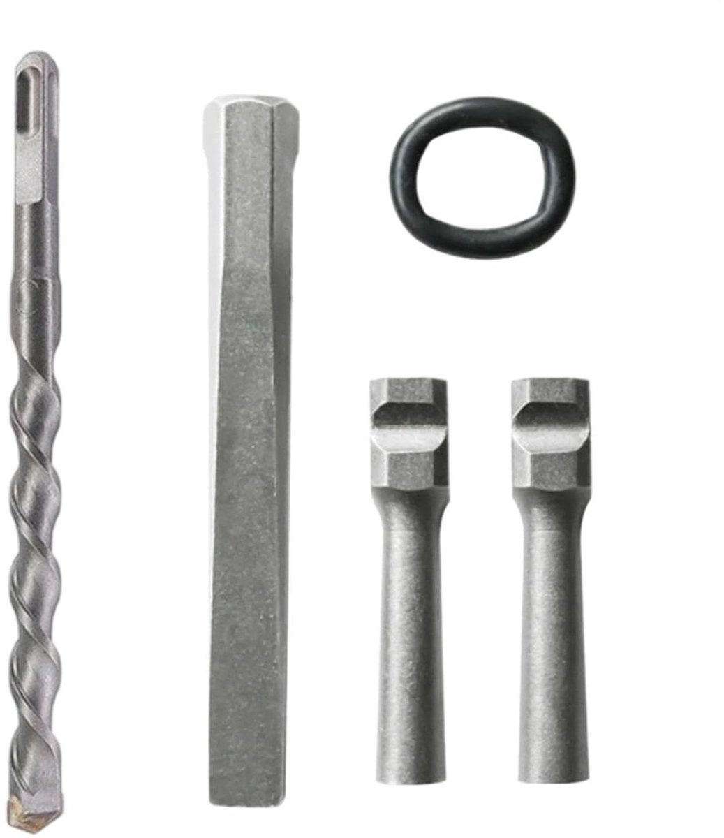 Steensplijter Veerwigset - Betonafbraak Gereedschap - Metselwerk Verwerken - Robuuste Metalen Constructie - 200 mm Lengte - Metaal
