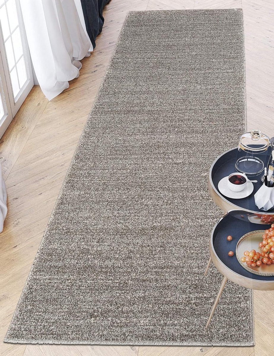 Runner Vloerkleed - Gangkleed Lang - Huis Aankleden - Oeko-Tex Gecertificeerd - 100x700cm - Grijs