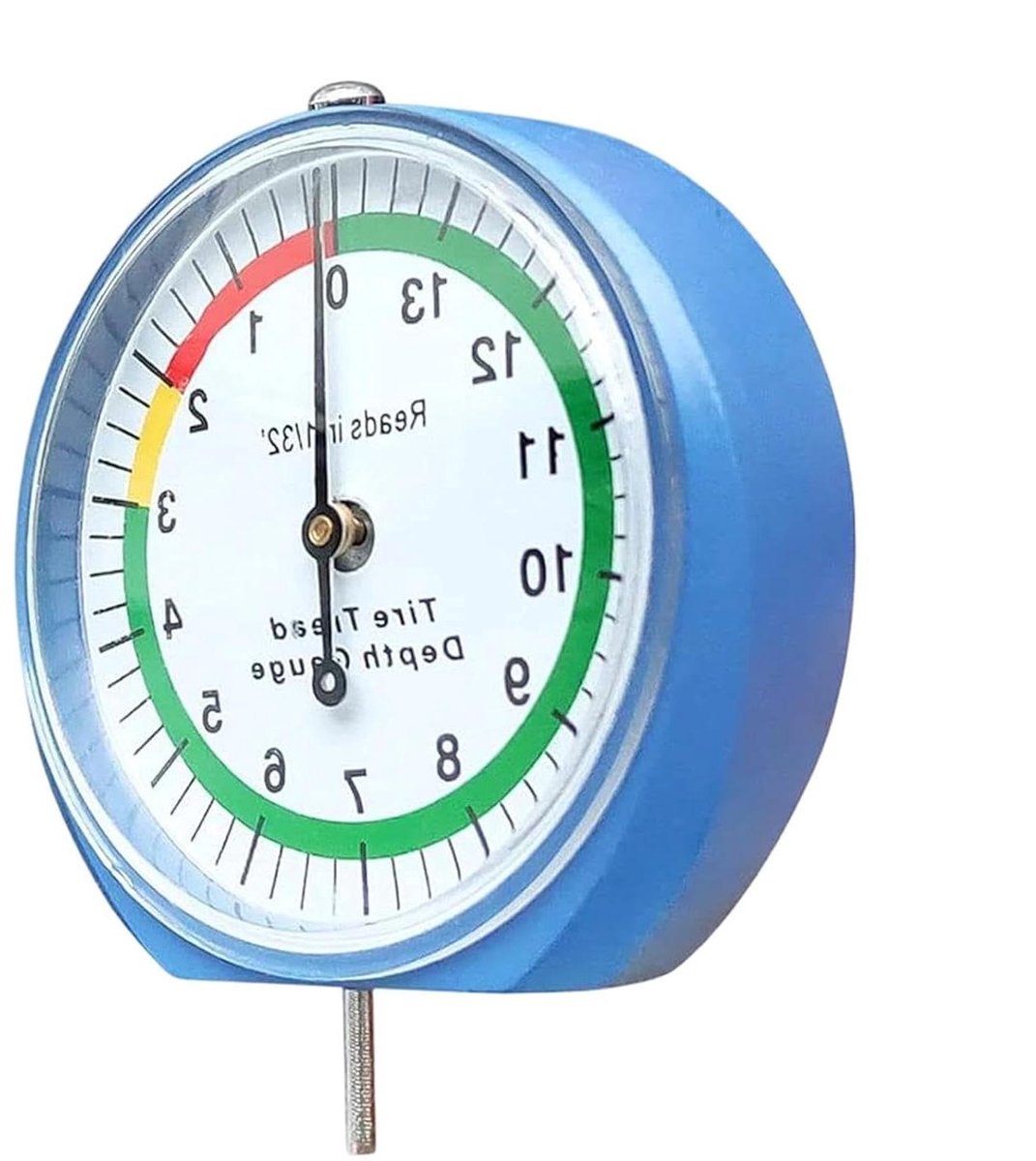 Bandenprofielmeter - Profielmeetinstrument - Veiligheidsinspectie Voertuig - Precisiemeting Millimeters - 53 x 47 cm - Zilverkleurig