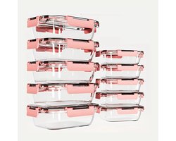 10pcs Glass Food Storage Container with Lid, Meal Preparation Container with Snap Lid, Sealed Lunch Box, High Borosilicate, Suitable for Home And Restaurant Use