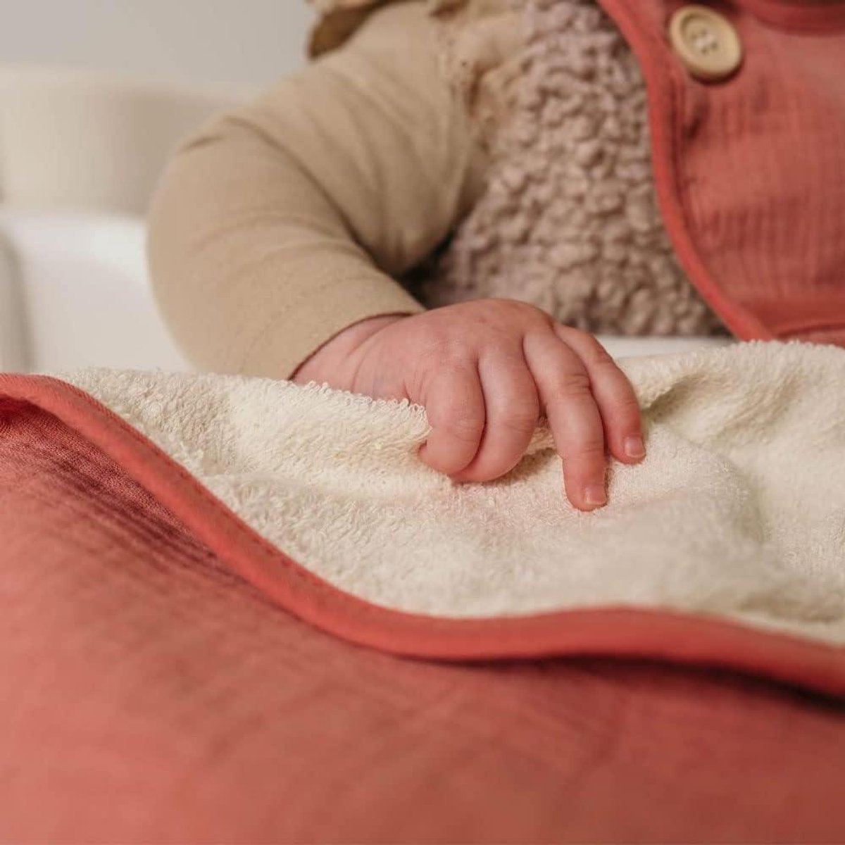Baby monddoekjes - Spuugdoekjes hydrofiel - Baby verzorgen - Biologisch katoen - 4 stuks - Roze