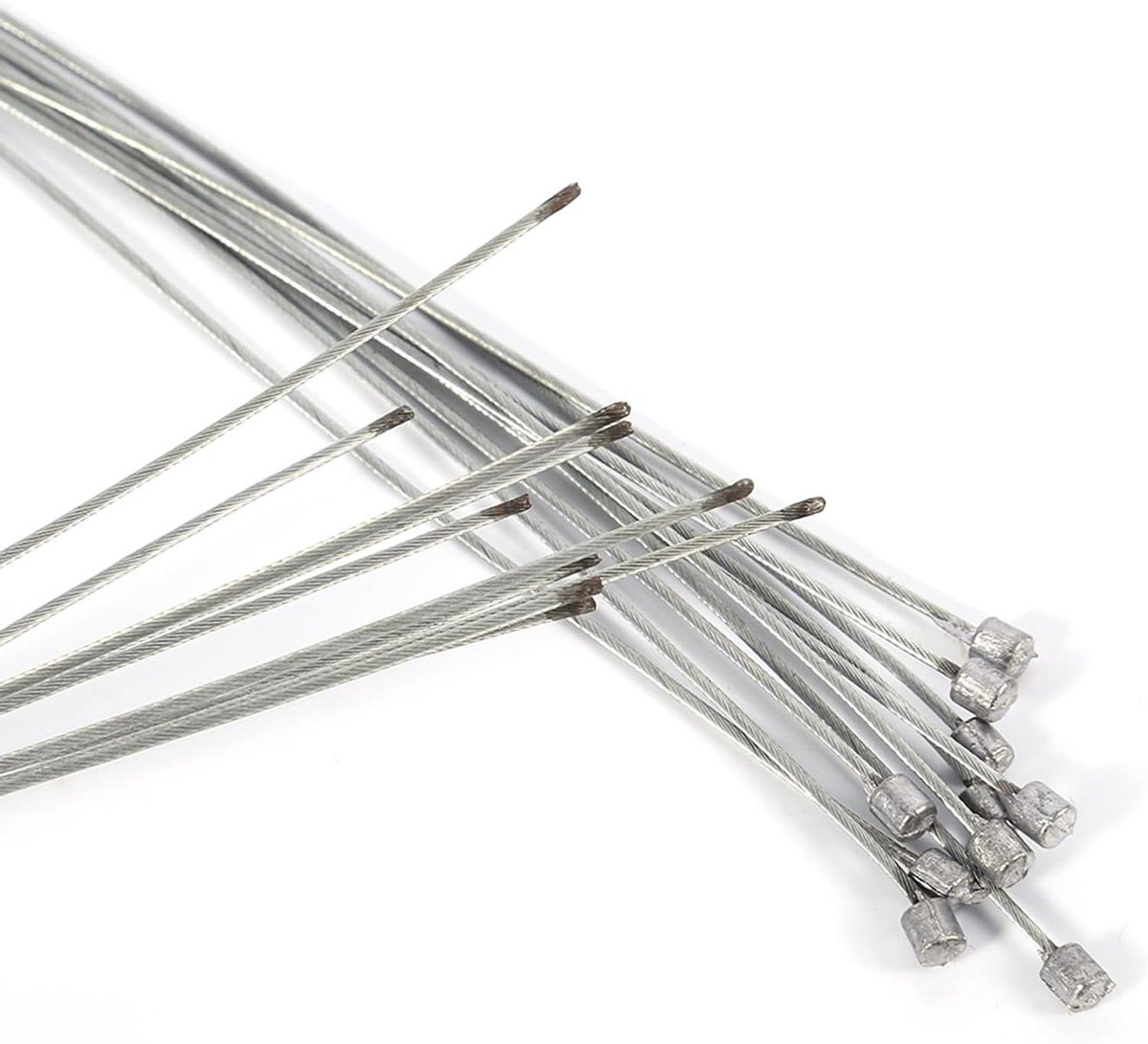 Fietsderailleurkabel Set - Schakelkabels Fiets - Fiets Onderhoud - Gegalvaniseerd Staaldraad - 10 Stuks - Zilver