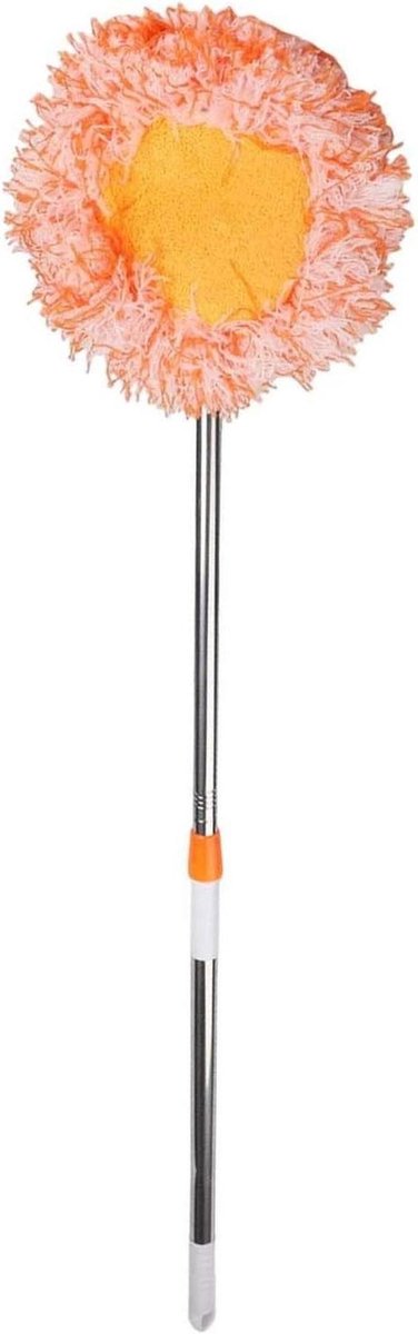 Telescopische dweil, 360 ° draaibare wandreiniger uitschuifbaar handvat 78-170 cm voor hoge plafonds, hoeken, glas, autovloeren