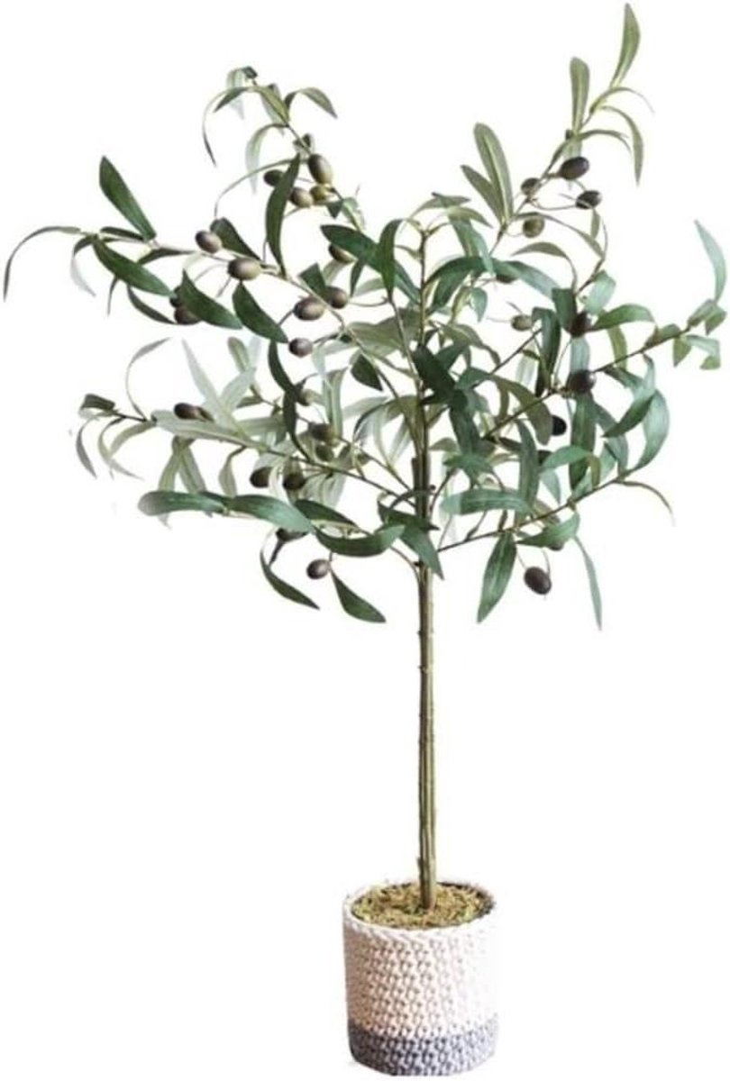 Kunstboom Olijfboom - Decoratieve Plant - Interieur Decoratie - Natuurlijke Uitstraling - 75 cm - Groen