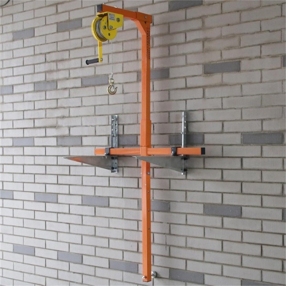 Installatietakel - Hefbeugel Lier - Airco Montage - Handmatige Lier - 20m Kabel - Zilver