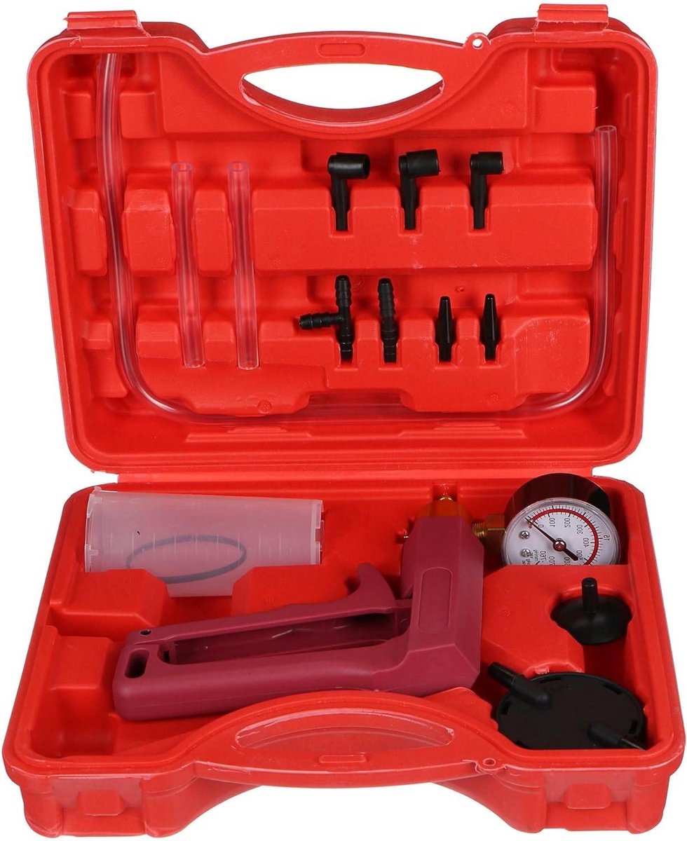 Remtest Set - Vacuüm Test - Auto Onderhoud - 17 Delige Kit - 750g - Rood