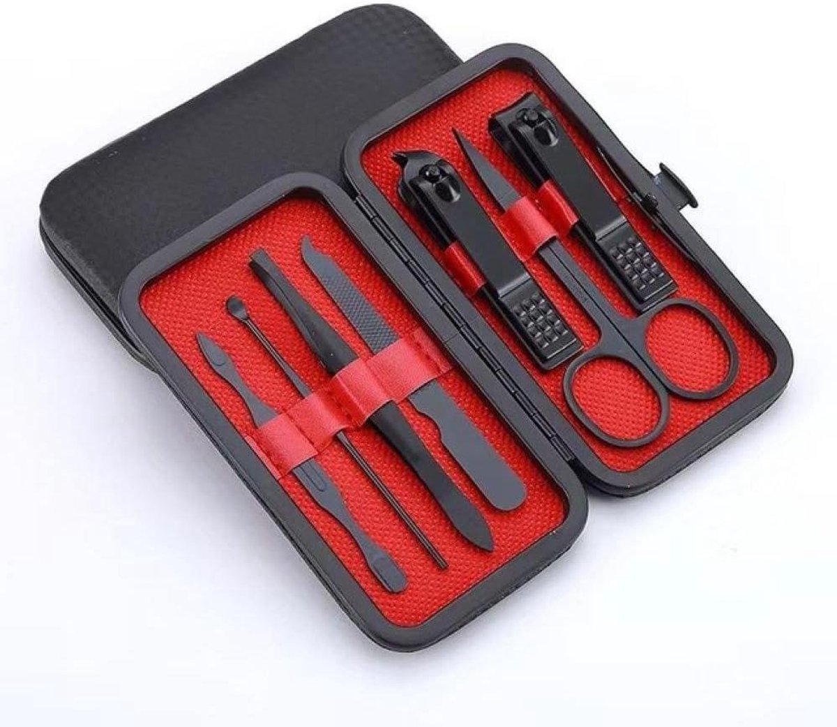 Nagelknipper Set - Manicure Pedicure - Persoonlijke Verzorging - Grote Opening - 7 Delig - Zwart