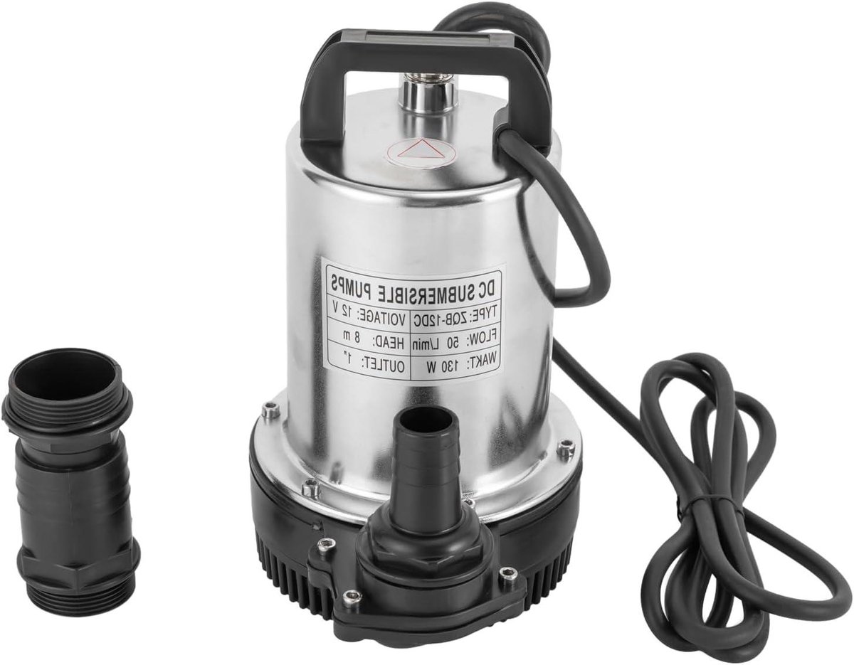Dompelpomp- Roestvrij Staal - 160 W -12 V