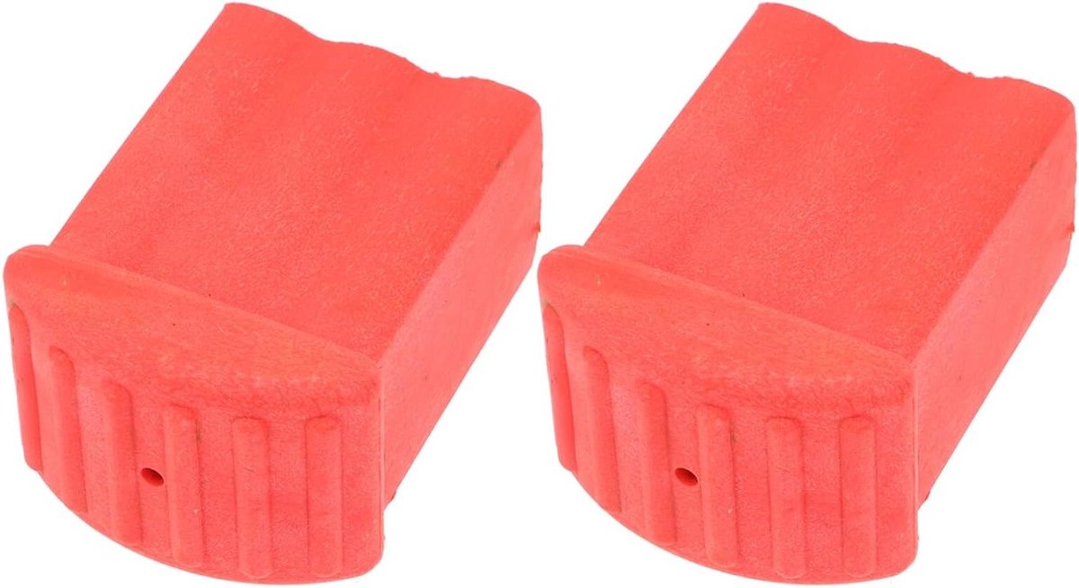 Laddervoet Hoezen - Ladder Stabilisatoren - Vloer Beschermen - Antislip Rubber - 8.5 x 5.9 cm - Rood