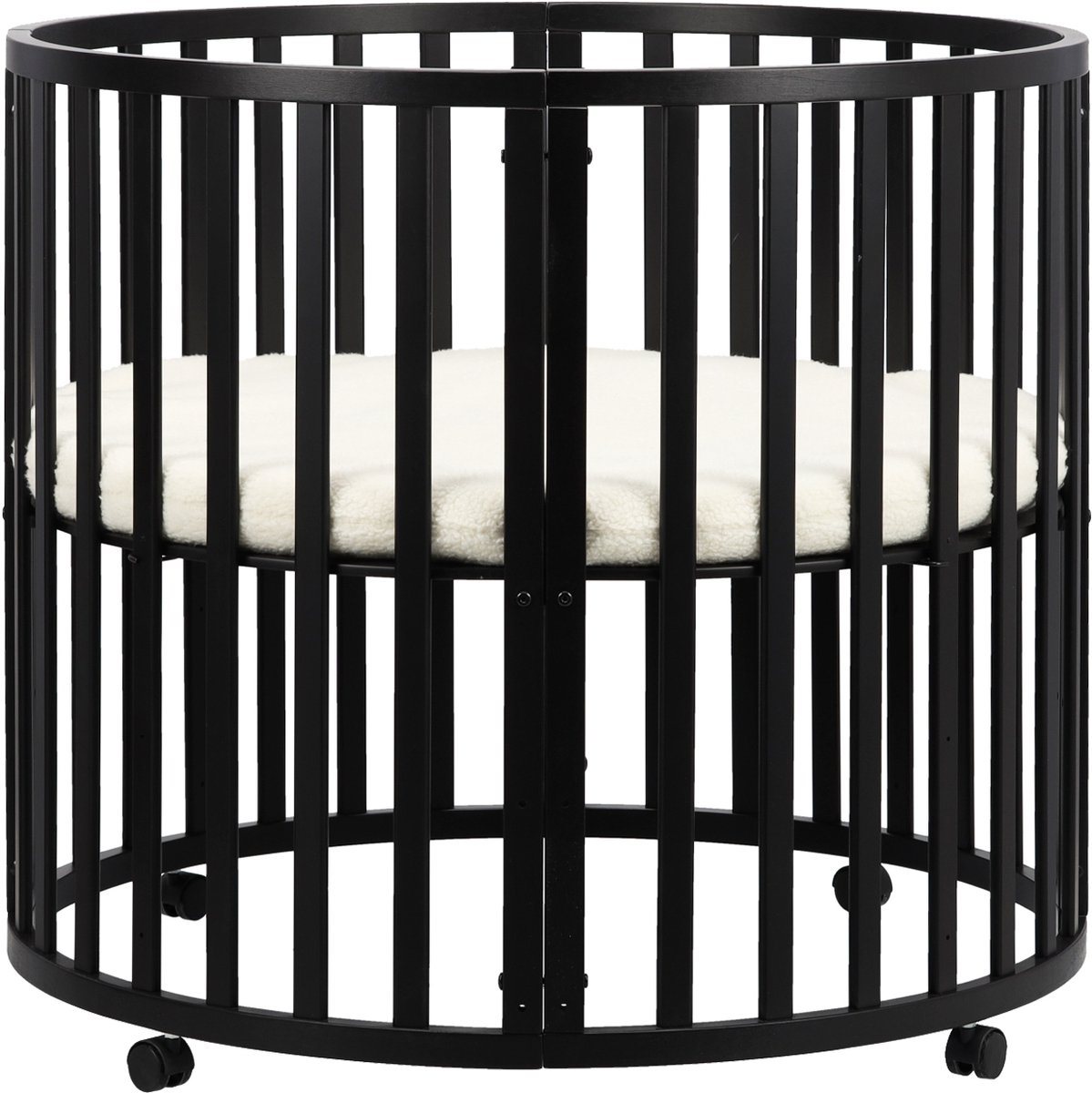 Puck Ronde Box - Zwart - Inclusief Matras