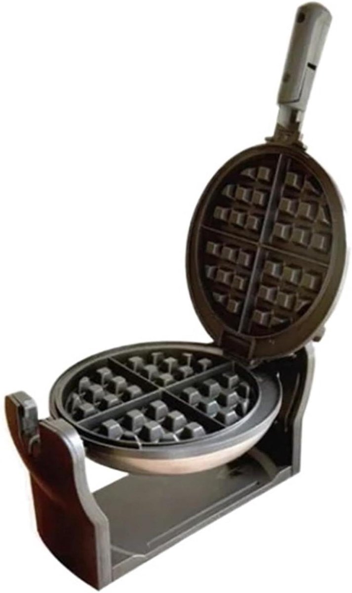 Elektrisch Wafelijzer - Wafelmaker Bakplaat - Thuisgebruik Commercieel - Handmatige Draai Kantelfunctie - 1000 W - One Color