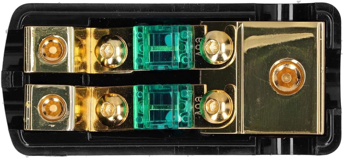 Stroomverdeler Doos - Zekeringhouder - Elektrische Circuits - Transparant Deksel - 1 in 2 uit - Zwart