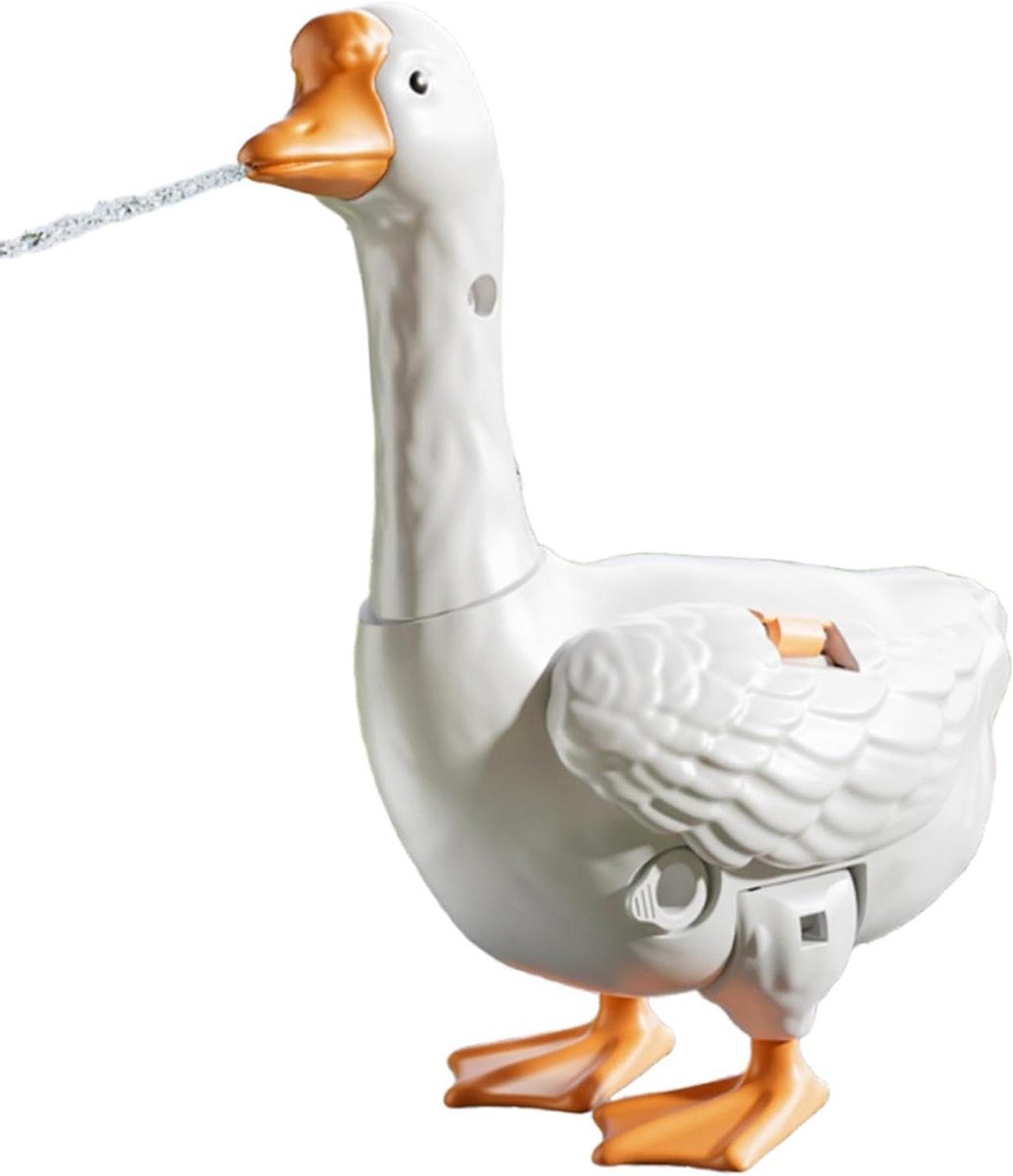 Waterspuit Gans - Grappenspeelgoed Dier - Buiten Spelen - Beweegbare Kop - 20 ml Capaciteit - Geel