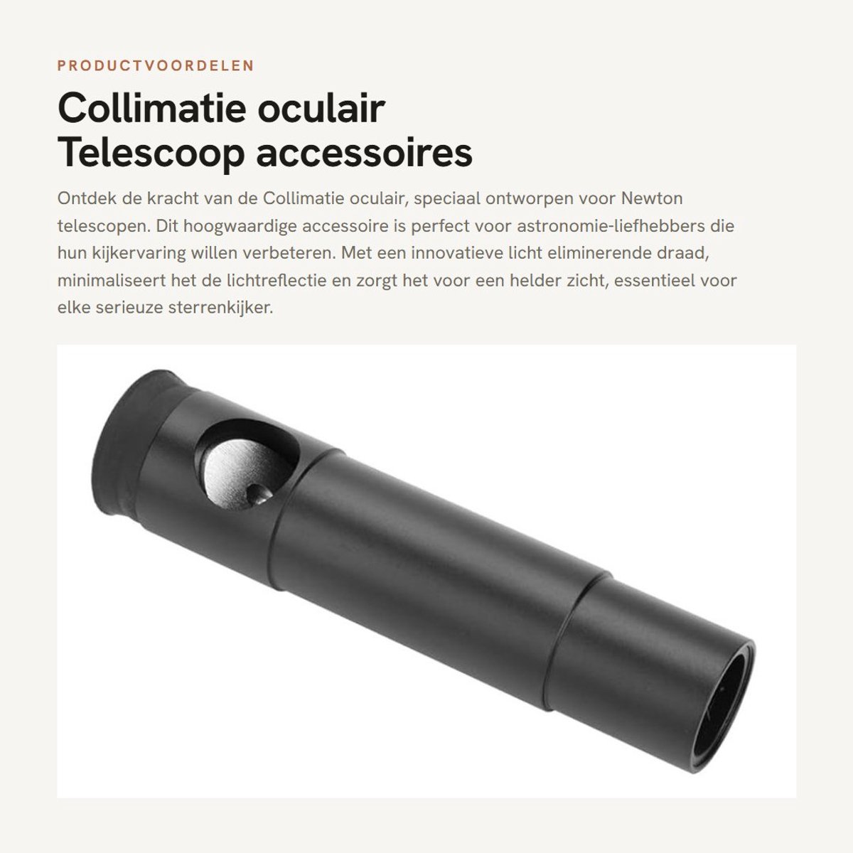 Dailygoods- Collimatie Oculair Aluminium 1.25 Inch - Telescoop Accessoires - Newton Reflector - Lichtreflectie Verminderen - Eenvoudig Aanpassen - Duurzaam Materiaal - Telescoopaccessoire