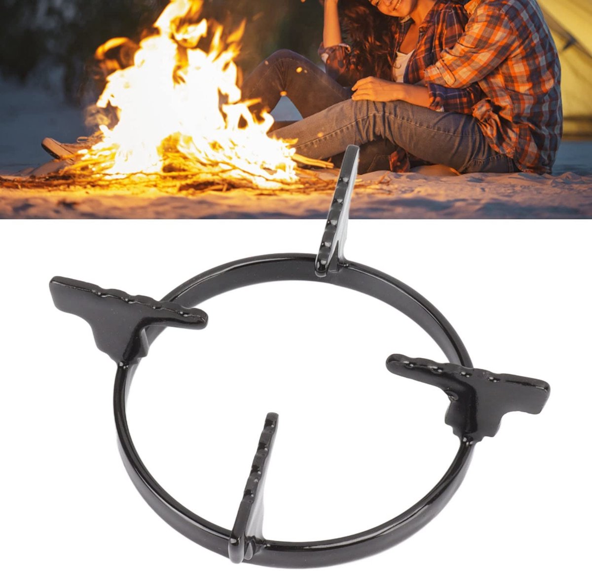 Dailygoods- Wokring Gietijzer - Ondersteuning Gasfornuis - Veilig Platform - Stabiele Prestaties - Duurzaam Materiaal - Keuken Accessoire - Wokhouder