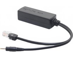 5V Active PoE Splitter 2.5mm x 0.7mm for Reolink E1 (V2), E1 Pro, E1 Zoom, Lumus V2 & Pro, 5V 2.4A Output, Supports 44-57V IEEE 802.3af/at/bt PoE Switches