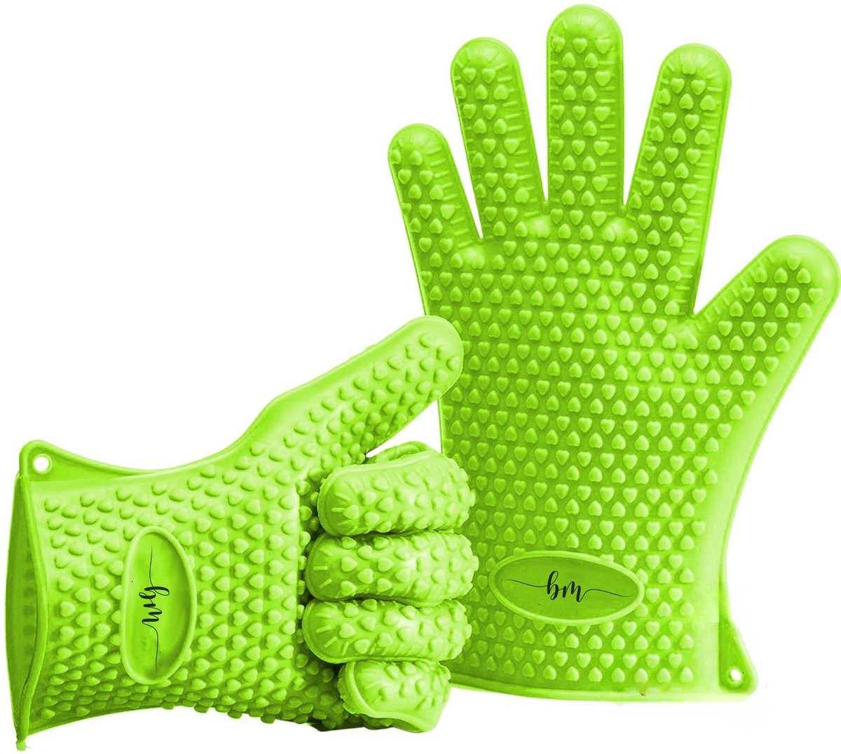 Dailygoods- Ovenhandschoenen Hittebestendig - Siliconen Ovenwanten - Antislip - Set van 2 - Keuken/Grill - Makkelijk schoon te maken - Bakhandschoenen
