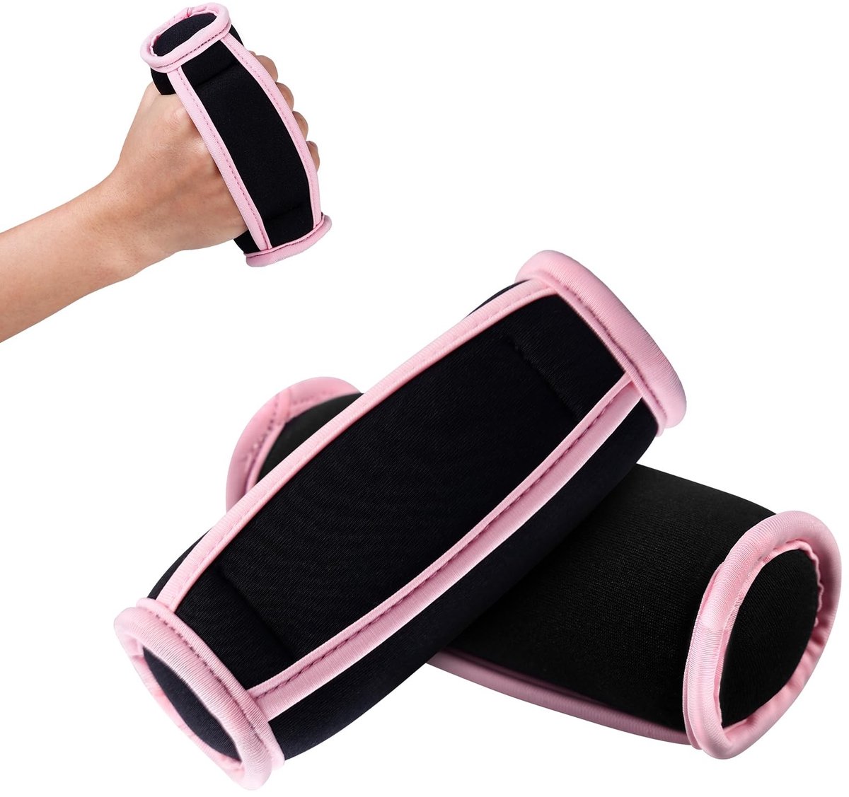 Dailygoods- Halterset Zacht - Aerobic Halters - Krachttrainingsapparatuur - Set van 2 - 0,9 kg - Geïntegreerde Handlussen - Gewichtjes