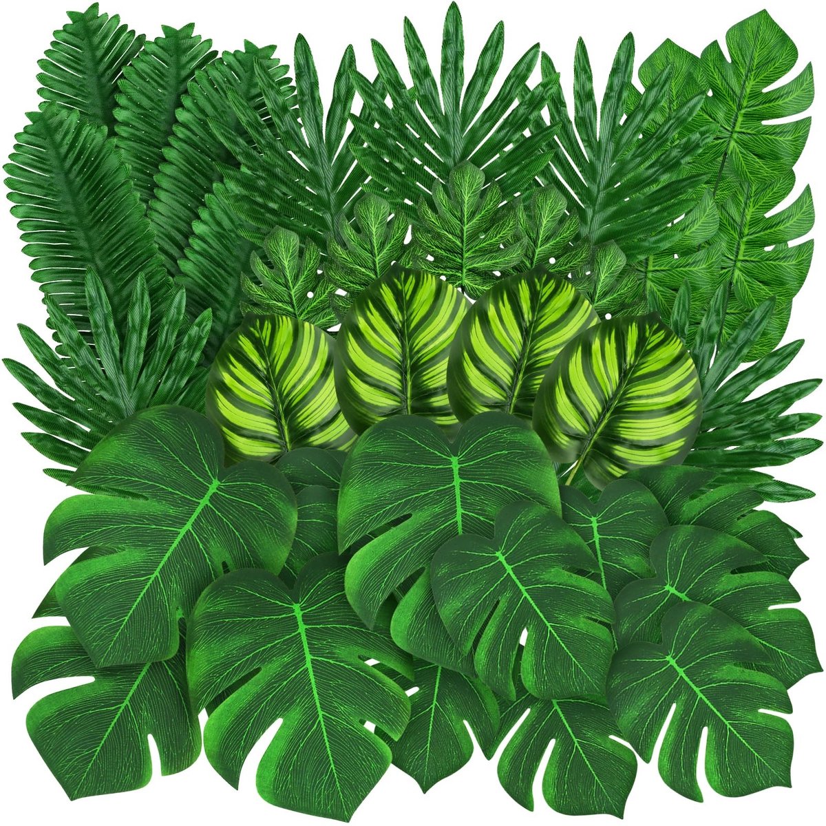 Dailygoods- Tropische Bladeren Plant - Kunstplant - Interieurdecoratie - Groen - Onderhoudsvriendelijk - Realistisch Design - Kamerplant