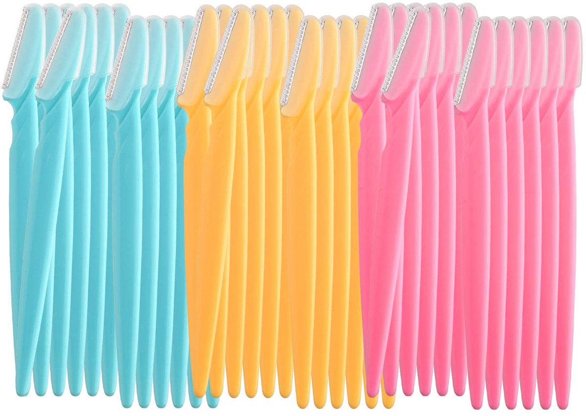 Dailygoods- Wenkbrauwscheermes 39 Stuks - Multifunctionele Scheerapparaten - Gezicht Haarverwijderaars - Roestvrij Stalen Dekking - Precisie Controle - Gezichtsscheermes