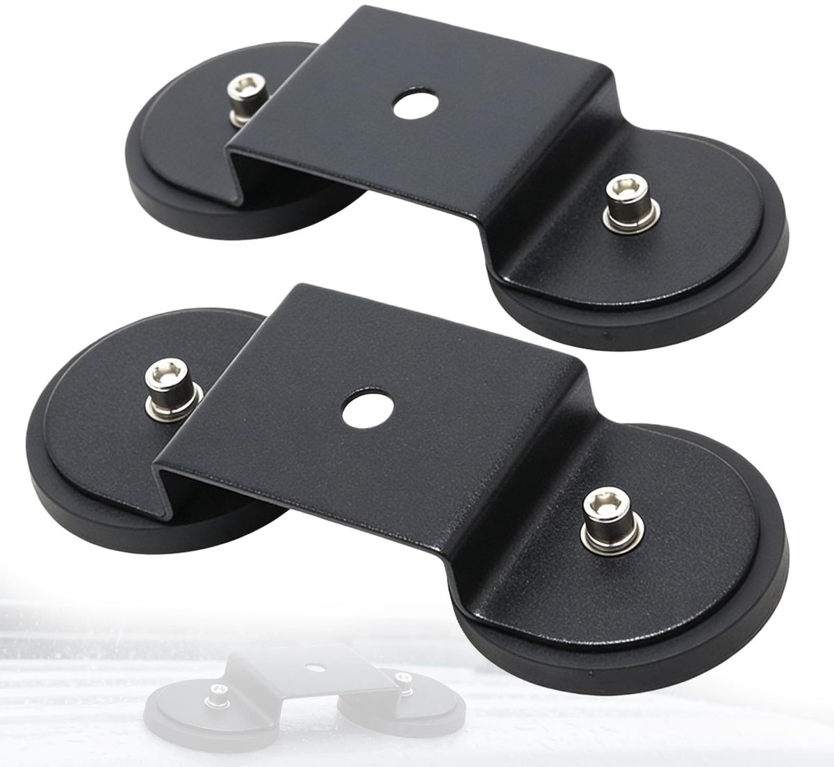 Dailygoods- Dakhouders - Magnetische Houder - 2 Stuks - Rubber/Magneetvoet - Universele Montagebeugel - 195 x 88 x 30 mm - Duurzaam en Sterk