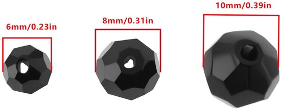 Dailygoods- Vissen - 30 Stuks Plastic Ronde Vissen Glas Kralen - 6mm/8mm/10mm - Geschikt voor Vissen Aas - Hoge Betrouwbaarheid - Duurzaam Materiaal - Visspullen van Dailygoods — afbeelding 4