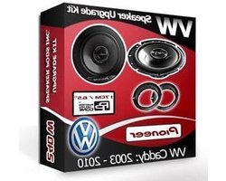 Autoluidspreker Adapter Ringen - Speaker Pods - Auto Audio Upgrade - Specifiek voor VW Caddy - 240W - Zwart