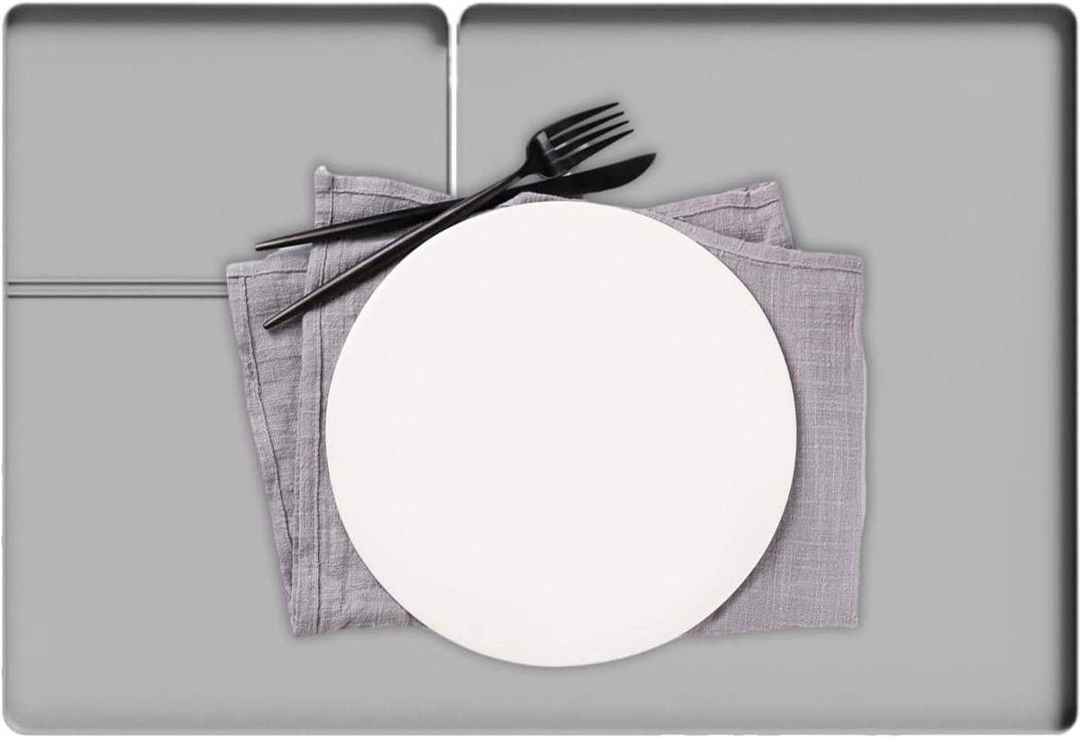 Droger Beschermmat - Wasmachine Mat - Keukenblad Beschermen - Met Pluizenopvangopening - 66x46 cm - Zwart