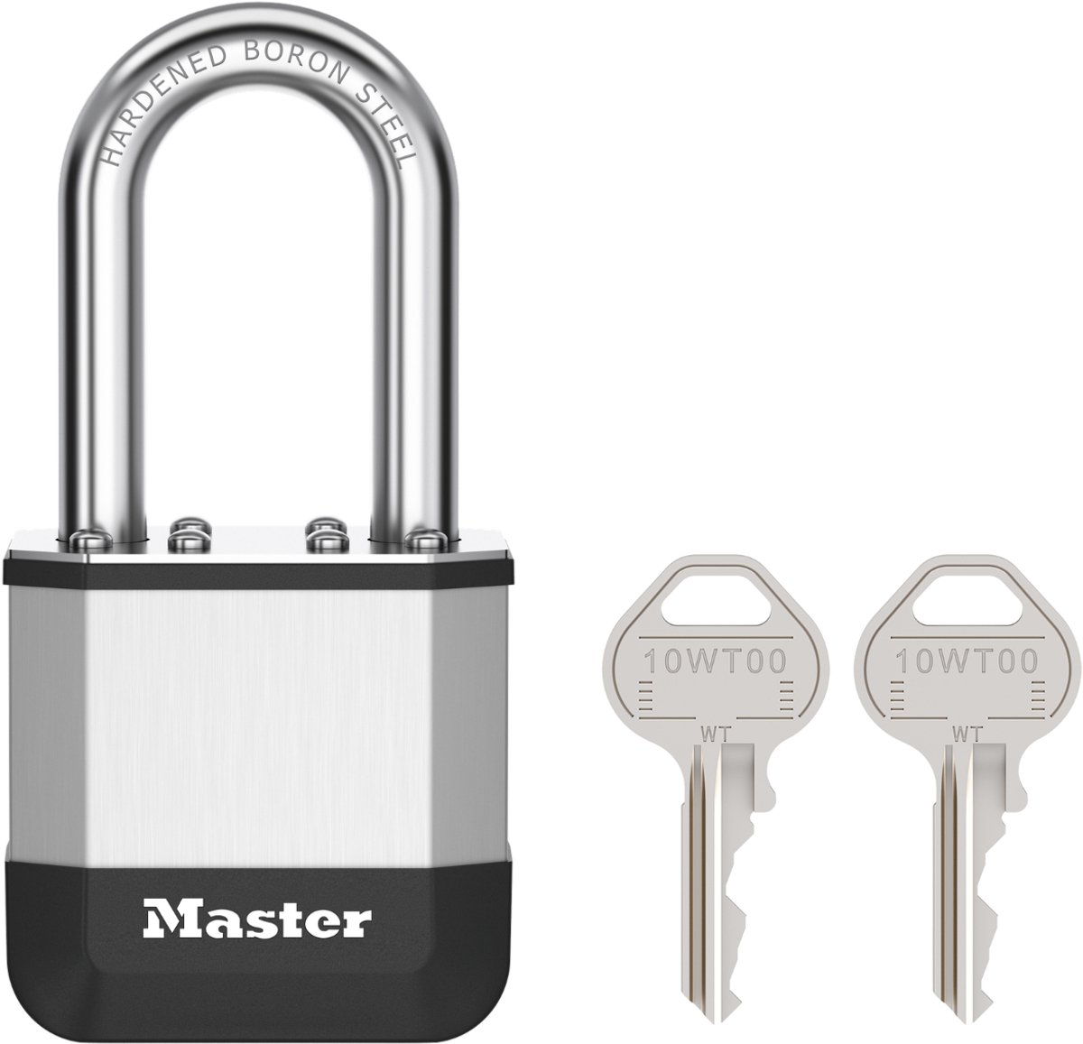 MasterLock elite - hangslot - 45 mm - lange beugel - weerbestendig - inbraakwerend - buitenslot - inclusief 2 sleutels afbeelding