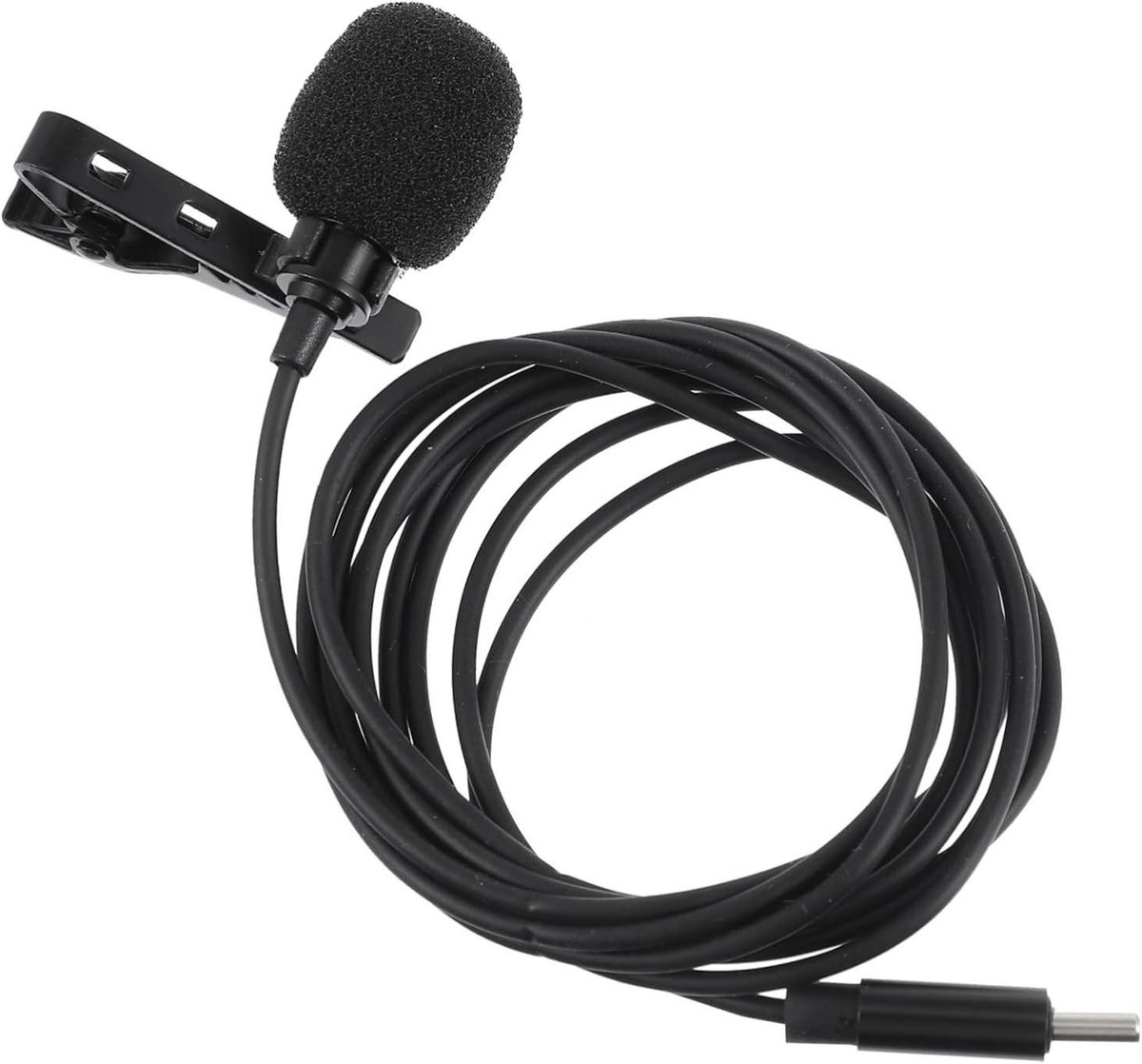 Lavalier Microfoon - Clip Microfoon - Opname Maken - Ruisonderdrukking - 148 cm Kabel - Zwart