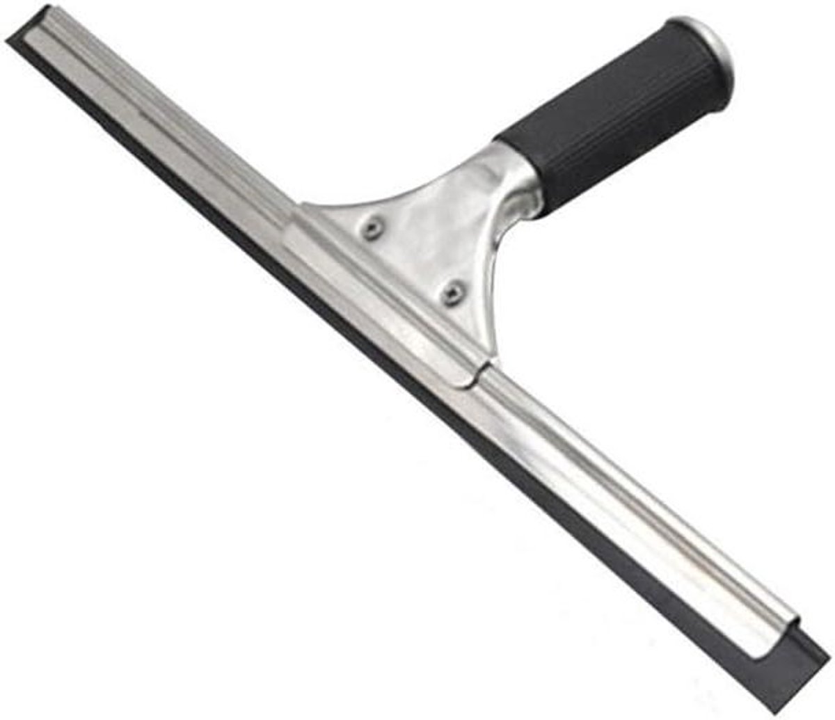 Raamwisser RVS - Glasreiniger - Schoonmaken Natte Ruimtes - Antislip Handgreep - 35 cm - Zilver