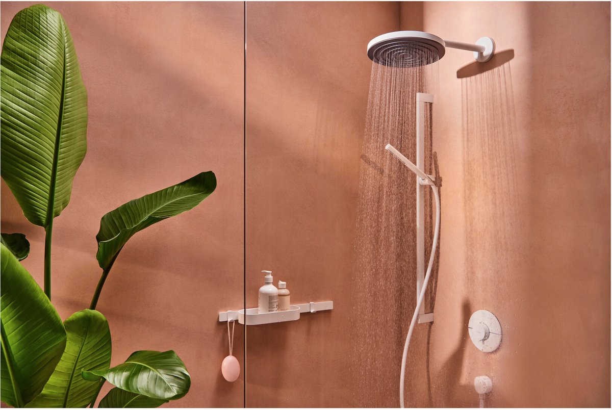 Hansgrohe Fixfit s muuraansluitbocht S - kunststof met terugslagklep - wit