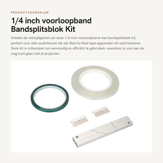 Dailygoods- Splitsblok Kit - Aluminiumlegering - 1/4 Inch Tape - Bandsplitsblok - Universeel voor Reel-to-Reel - Inclusief Media Blades - Bandsplitsblokkit van Dailygoods — afbeelding 4