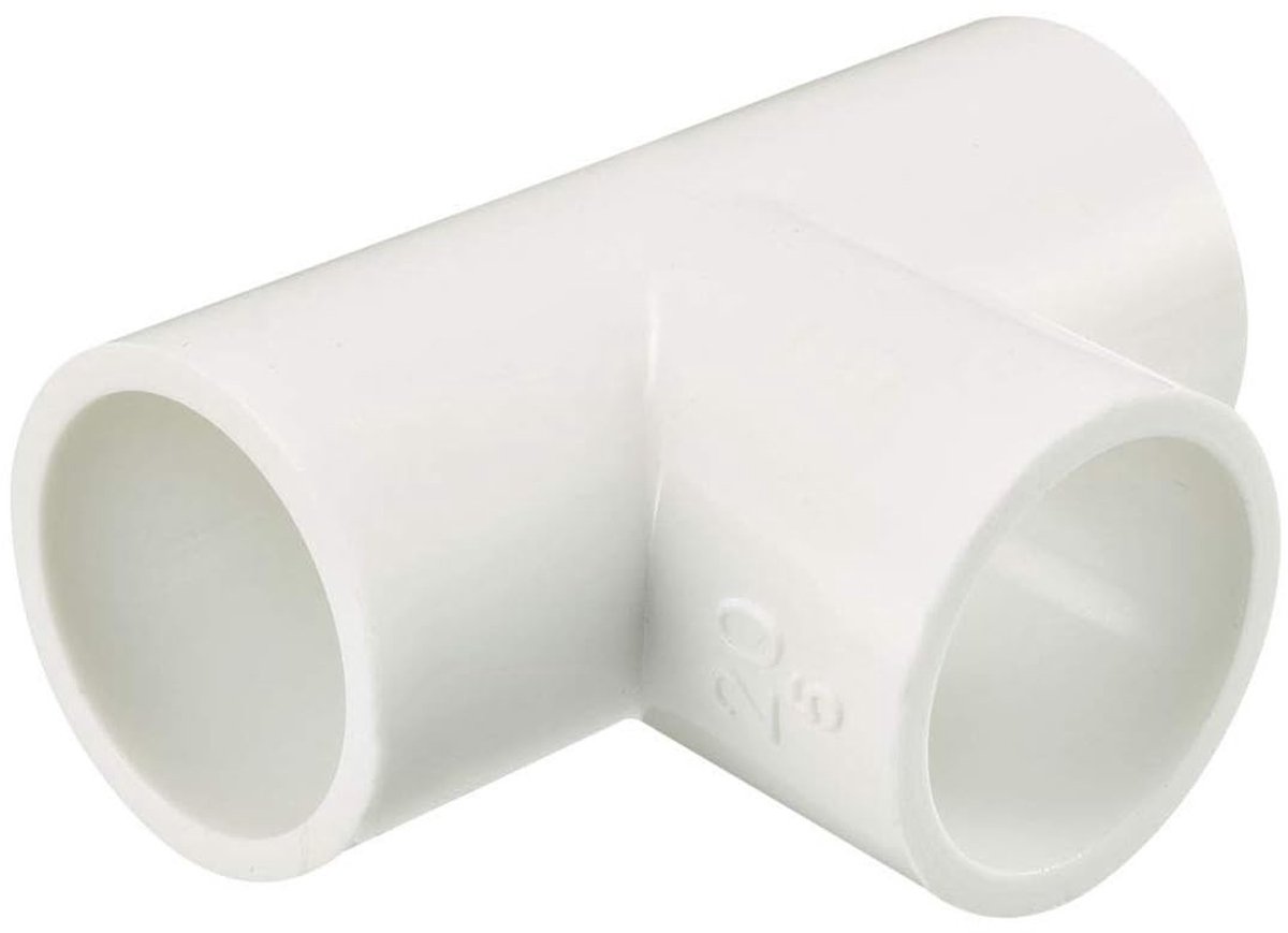 Dailygoods- Pijpfitting Slip Tee - T-vormige 3-weg Koppeling - PVC Connector - Tuin Waterpijp Adapter - Duurzaam en Slagvast - Voor Irrigatiesysteem - T-stuk