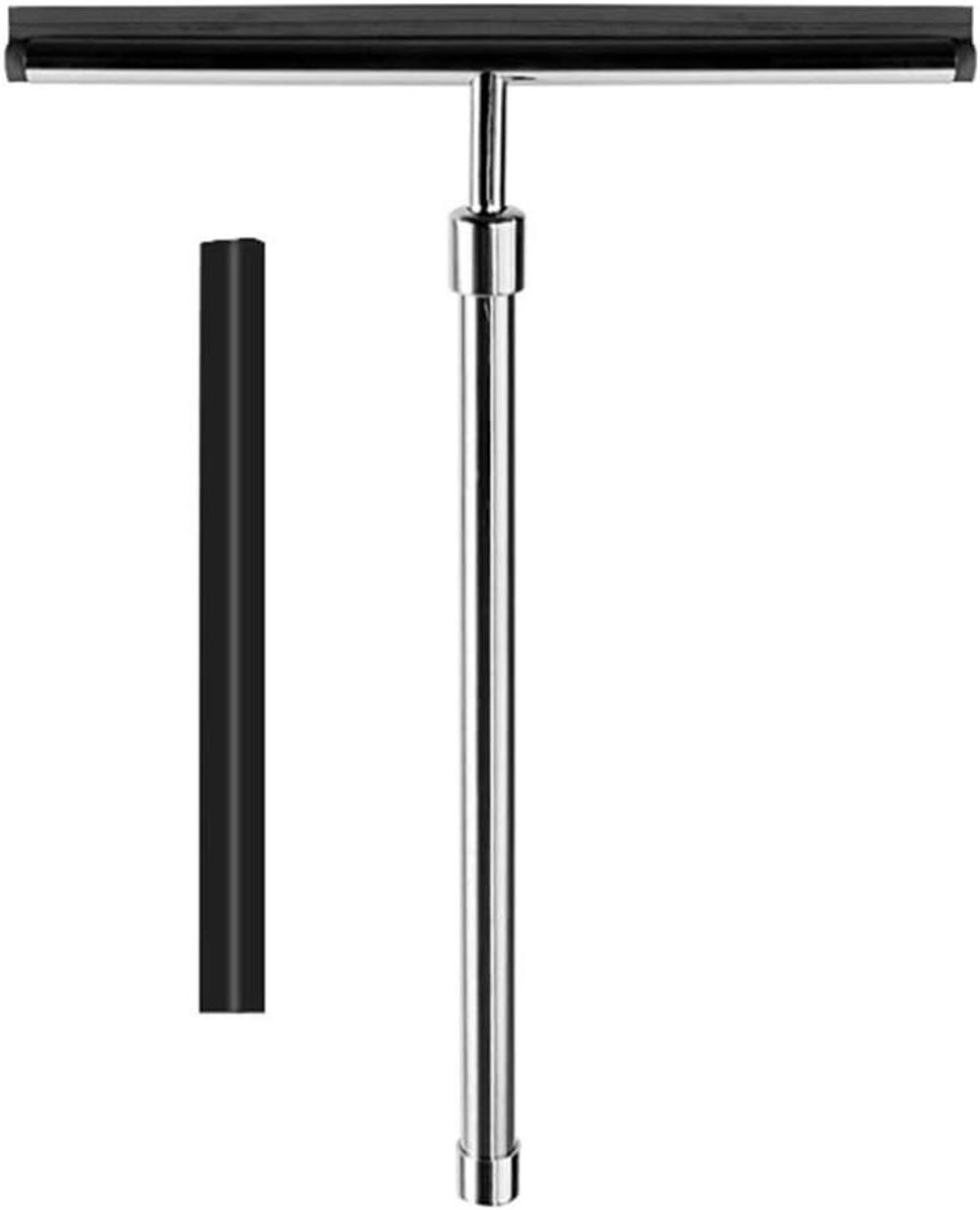 Douche Wisser - Glasreiniger Schraper - Gladde Oppervlakken Reinigen - Telescopische Steel - 347 tot 60 cm - Zilver Zwart