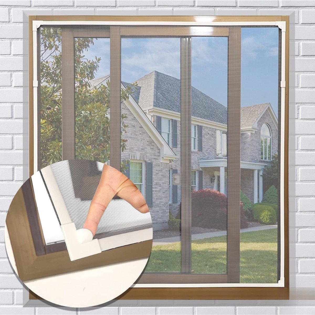 QUOVO® Horrengaas - Horren - Raamhor - Grijs - 150cm x 150cm x 1cm
