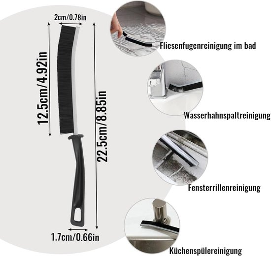 Reinigingsborstel Set - Spleetborstels Voegen - Kieren Schoonmaken - 11 Delig Compleet - 11 Stuks - Veelkleurig — afbeelding 5